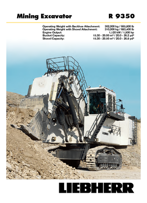 Koparki gąsienicowe Liebherr R 9350 