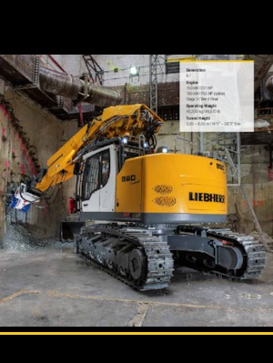 Koparki gąsienicowe Liebherr R 950 Tunnel Litronic 