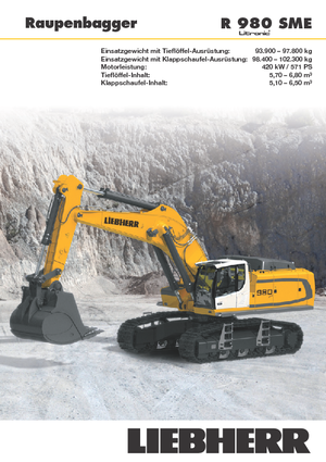 Koparki gąsienicowe Liebherr R 980 SME