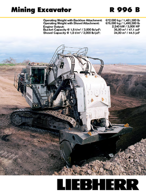 Koparki gąsienicowe Liebherr R 996 B 