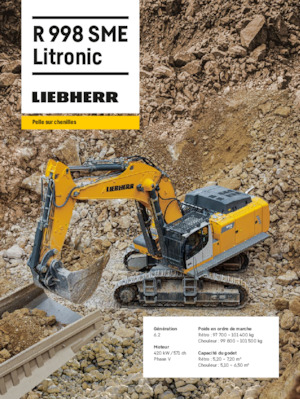 Koparki gąsienicowe Liebherr R 998 SME Litronic 