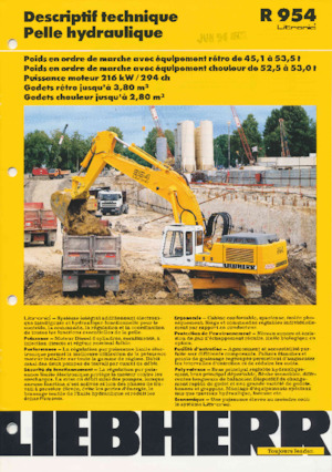 Koparki gąsienicowe Liebherr R 954B 