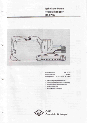 Koparki gąsienicowe O&K RH 4 PMS LC