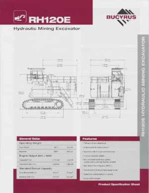 Koparki gąsienicowe Bucyrus RH120E