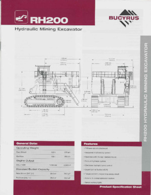 Koparki gąsienicowe Bucyrus RH200