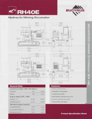 Koparki gąsienicowe Bucyrus RH40E