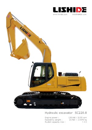 Koparki gąsienicowe Lishide SC220.8LC