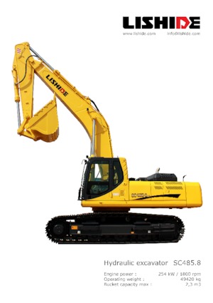Koparki gąsienicowe Lishide SC485.8LC 