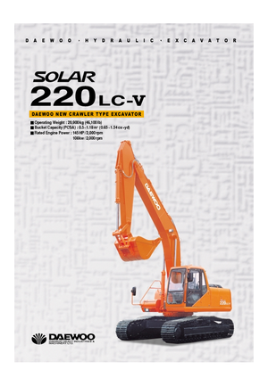 Koparki gąsienicowe Doosan Solar 220 LC-V