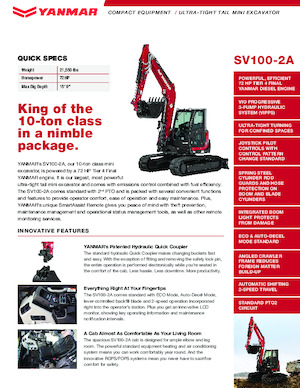 Koparki gąsienicowe Yanmar SV100-2A