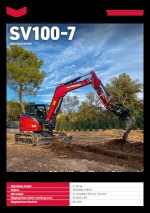 Koparki gąsienicowe Yanmar SV100-7