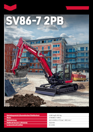 Koparki gąsienicowe Yanmar SV86-7-2PB