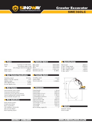 Koparki gąsienicowe Sinoway SWE360LC