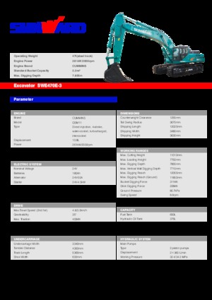 Koparki gąsienicowe Sunward SWE470E-3 