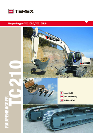 Koparki gąsienicowe Terex TC 210