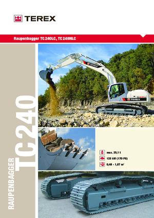 Koparki gąsienicowe Terex TC 240
