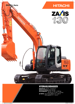 Koparki gąsienicowe Hitachi ZX 130-3