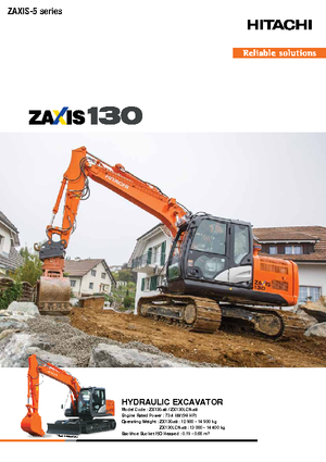 Koparki gąsienicowe Hitachi ZX 130-5