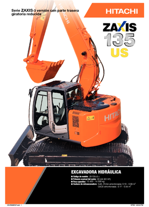 Koparki gąsienicowe Hitachi ZX 135 US-3