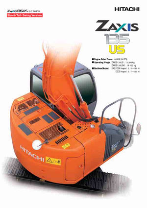 Koparki gąsienicowe Hitachi ZX 135 US