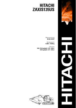 Koparki gąsienicowe Hitachi ZX 135 US