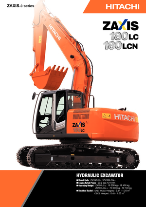 Koparki gąsienicowe Hitachi ZX 180 LC-3