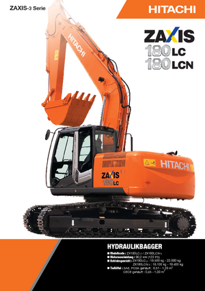 Koparki gąsienicowe Hitachi ZX 180 LC-3