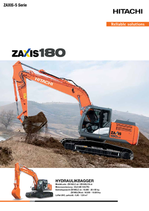 Koparki gąsienicowe Hitachi ZX 180 LC-5
