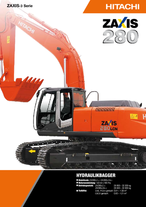 Koparki gąsienicowe Hitachi ZX 280 LCN-3