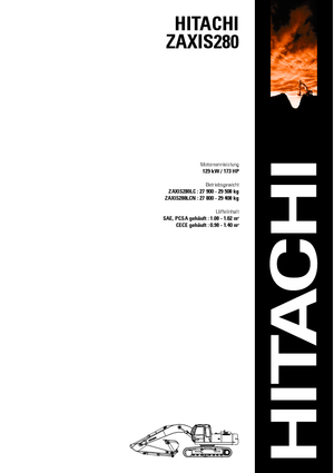 Koparki gąsienicowe Hitachi ZX 280 LCN