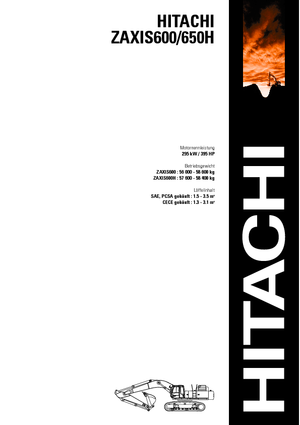 Koparki gąsienicowe Hitachi ZX 600