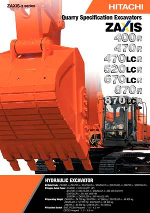 Koparki gąsienicowe Hitachi ZX 670 LCR-3