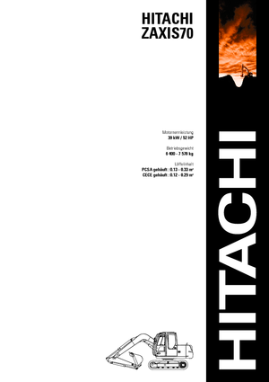 Koparki gąsienicowe Hitachi ZX 70