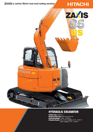 Koparki gąsienicowe Hitachi ZX 85 US-3