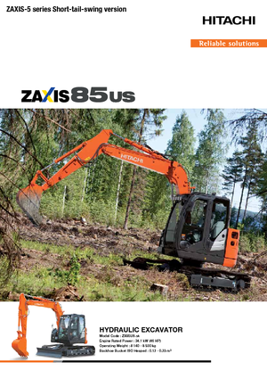 Koparki gąsienicowe Hitachi ZX85US-5A