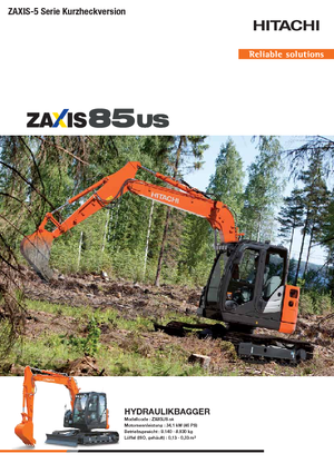 Koparki gąsienicowe Hitachi ZX85US-5A