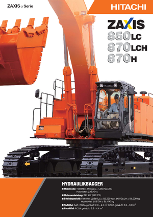 Koparki gąsienicowe Hitachi ZX 870 LCH-3