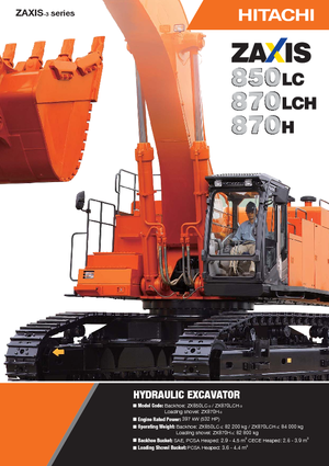 Koparki gąsienicowe Hitachi ZX 870 LCH-3