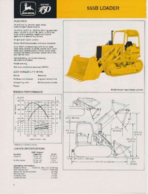 Ładowarki gąsienicowe John Deere Construction 555 B