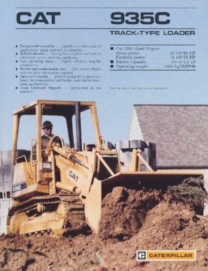 Ładowarki gąsienicowe Caterpillar 935C