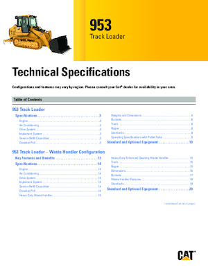 Ładowarki gąsienicowe Caterpillar 953