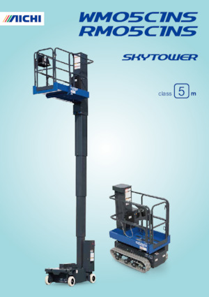 Gąsiennicowe podnośniki nożycowe Aichi SKYTOWER RM05C1NS