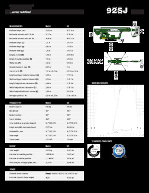 Gąsienicowe platformy teleskopowe TEUPEN TC92SJ 