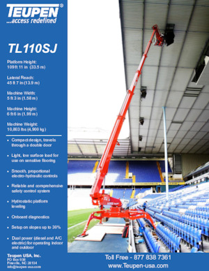 Gąsienicowe platformy teleskopowe TEUPEN TL110SJ 