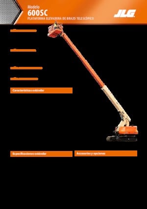 Gąsienicowe platformy teleskopowe JLG 600SC