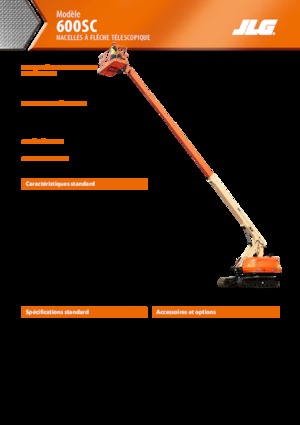 Gąsienicowe platformy teleskopowe JLG 600SC