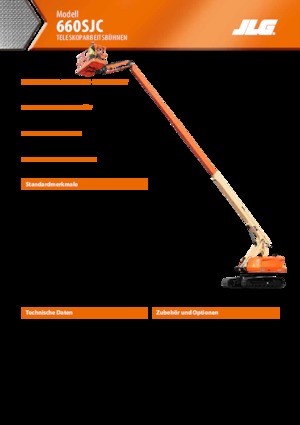 Gąsienicowe platformy teleskopowe JLG 660SJC
