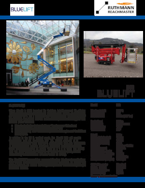 Gąsienicowe, przegubowe podnośniki koszowe Ruthmann BLUELIFT B53