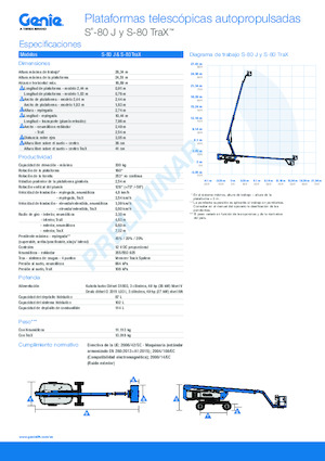 Gąsienicowe platformy teleskopowe Genie S-80 J TraX