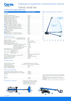 Gąsienicowe platformy teleskopowe Genie S-65 TraX